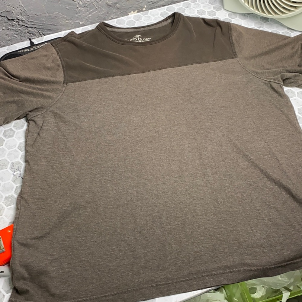 Faded Glory XL Brown Short Sleeve T Shirt